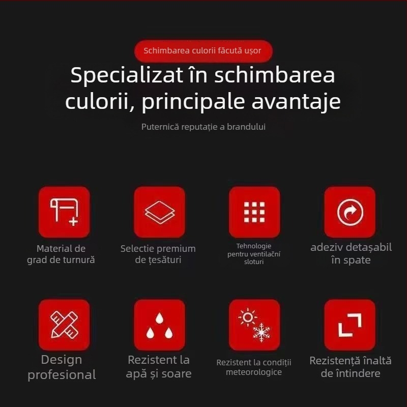 Film interior auto de protecție cu textură floral carbon (bază flexibilă; material PVC; garanție de 2 ani; instalare ușoară cu canale de evacuare a aerului; acoperire UV rezistentă)