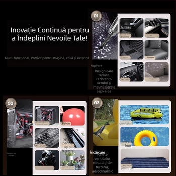 Aspirator de mașină fără fir, baterie încorporată 1001–1600 mAh, 90 W, aspirație ≥25 kPa