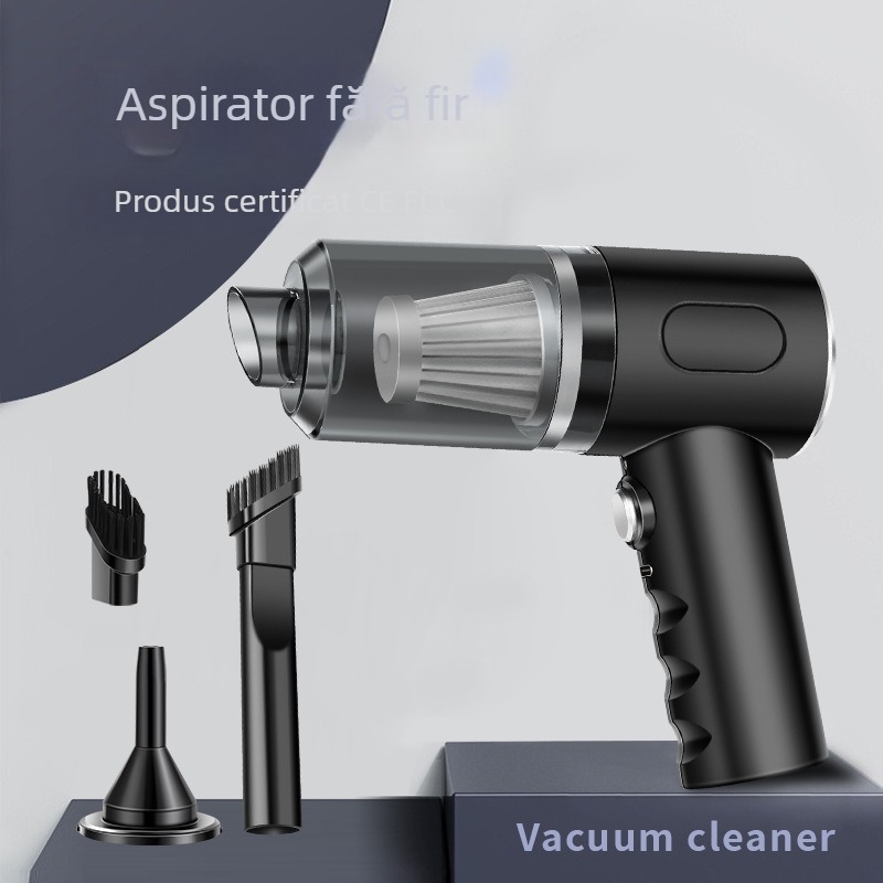Aspirator de mână pentru mașină, fără peri, cu aspirație puternică, încărcare USB, portabil și compact