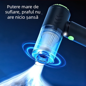 Aspirator de mașină fără fir, umed-uscat, cu iluminare | 7.4V, 48W, 4500Pa