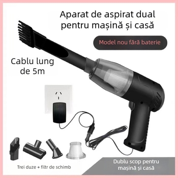 Aspirator de mână cu cablu, pentru mașină și casă, cu aspirație puternică pentru păr de animale de companie
