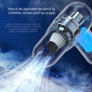 Aspirator de mână cu cablu, pentru mașină și casă, cu aspirație puternică pentru păr de animale de companie