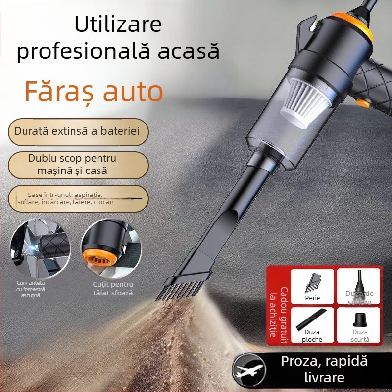 Aspirator auto fără fir, portabil, încărcare wireless, 45W, aspirație sub 10 kPa, baterie detașabilă de 500 mAh, model YT-M2042