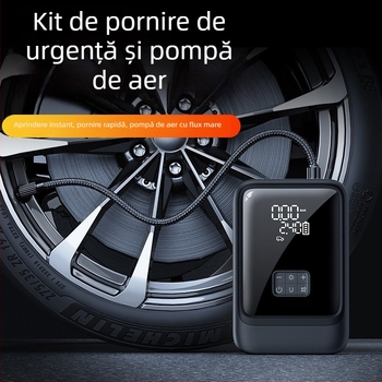 Pompă de aer pentru mașină cu pornire de urgență 1000A, 20V, 120W, Type-C, 35 L/min