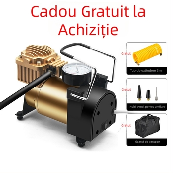 Pompă de aer AX-8807 pentru anvelope auto și mingi sportive, 220V, 180W, 35 L/min, furtun de 60 cm