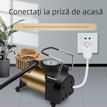 Pompă de aer AX-8807 pentru anvelope auto și mingi sportive, 220V, 180W, 35 L/min, furtun de 60 cm