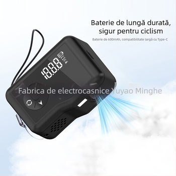 Pompă de aer mini fără perii cu afișaj digital pentru mașini, motociclete și biciclete — 12V, reîncărcabilă, 25 L/min, 160 g, încărcare USB