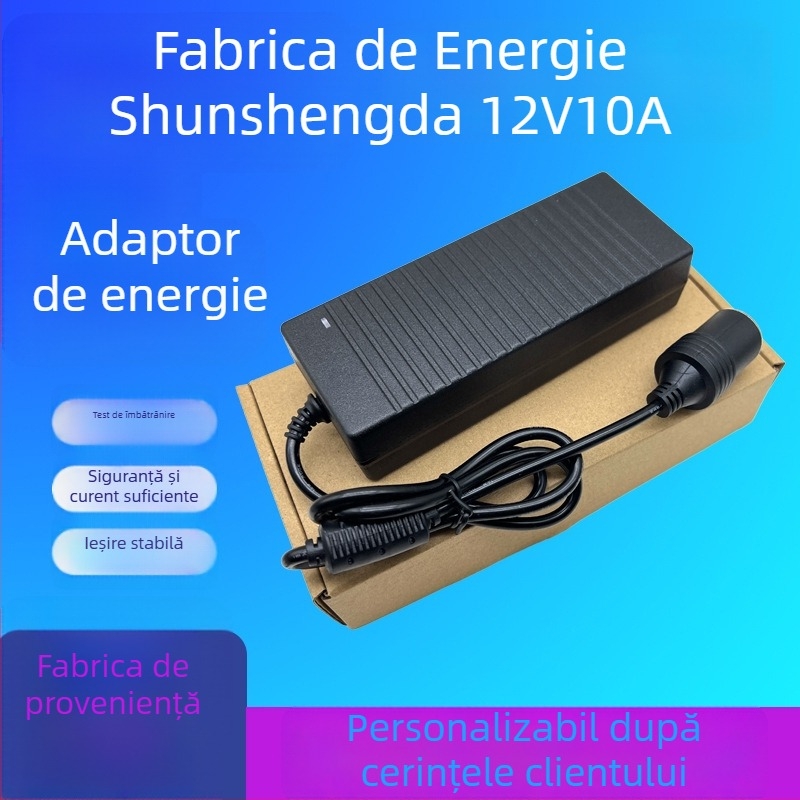 Adaptor auto SSD 12V, intrare 100-240V, ieșire 12V 10A, 120W