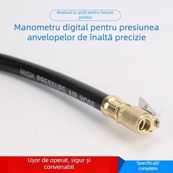 Manometru de presiune pentru pneuri auto cu pistol de umflat