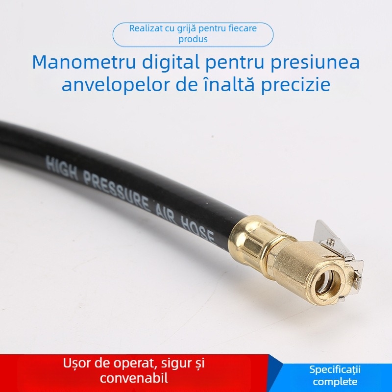 Manometru de presiune pentru pneuri auto cu pistol de umflat