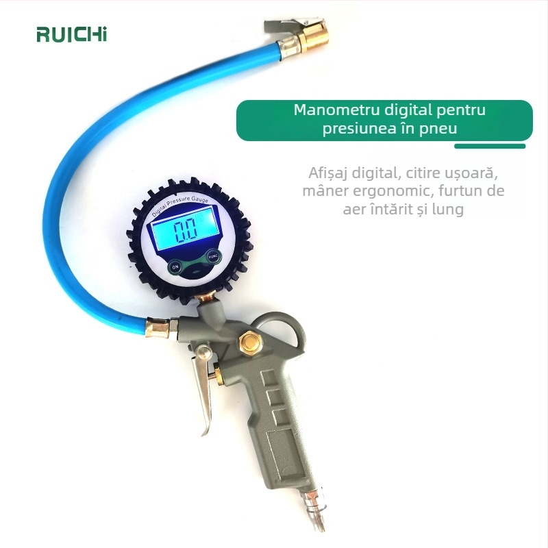 Manometru electronic pentru pneuri – Ruichi, PSI, interval 0,01 psi, precizie 0,01 psi