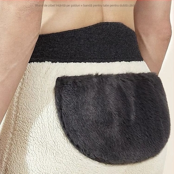 Pantaloni bărbați, drepti, talie înaltă, groși, umplutură din bumbac, țesătură din piele artificială