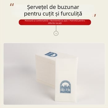 Hârtie de șervețele pentru tacâmuri, un singur strat, 50 de foi, celuloză din lemn virgin, calitate premium, fără parfum, procesare personalizată, imprimare logo disponibil