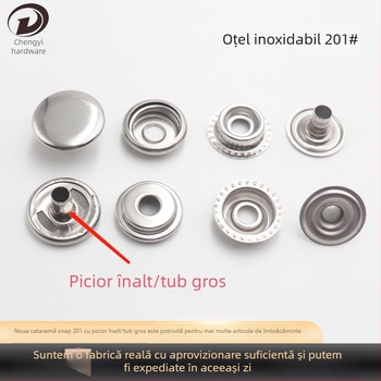 Oțel inoxidabil 201# cataramă cu patru închideri pentru paltoane, jachete și genți, cu capse