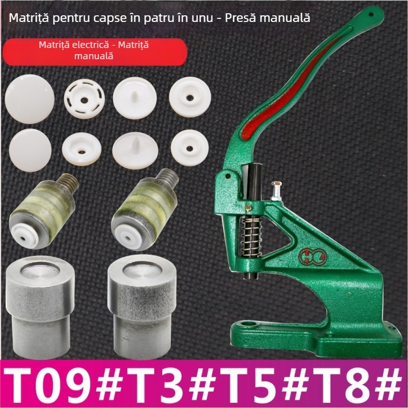 Unealtă de montaj pentru catarame cu patru părți, instrument de presat manual și matriță pentru catarame