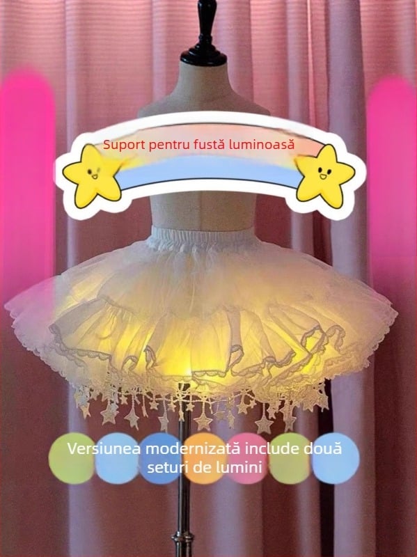 Fustă pentru copii luminoasă, în stil Lolita, tutu, siluetă prințească