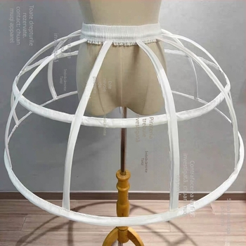 Fustă Birdcage Bustle - Design hemisferic, inel dublu de oțel, fir cu un singur strat, marca Chuanmuqi, primăvara 2024, adult