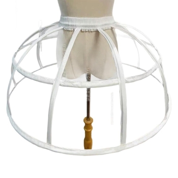 Fustă Birdcage Bustle - Design hemisferic, inel dublu de oțel, fir cu un singur strat, marca Chuanmuqi, primăvara 2024, adult