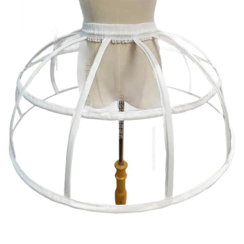 Fustă Birdcage Bustle - Design hemisferic, inel dublu de oțel, fir cu un singur strat, marca Chuanmuqi, primăvara 2024, adult