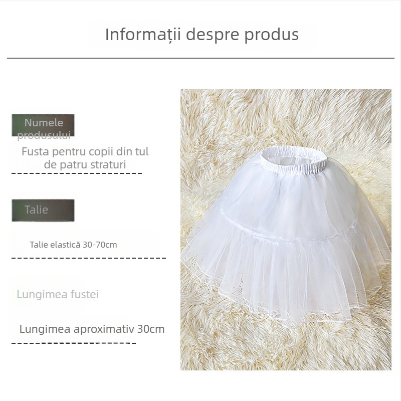 Petticoat din organza pentru rochia Lolita prințesă – susținere fără oase, Adulți, Primăvara 2023
