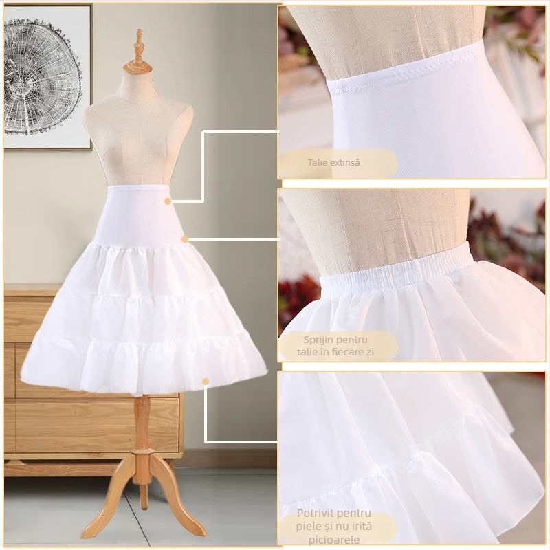 Lolita underskirt fără oase, cu fir de cristal, reglabil, pentru adulți, toamnă 2023