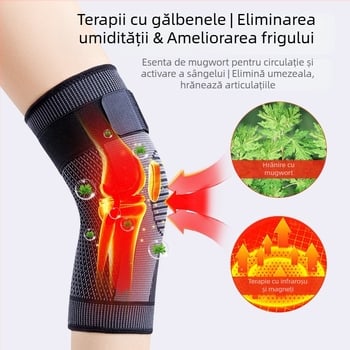 Bandă de încălzire pentru genunchi cu Mugwort pentru adulți, protecție a genunchiului, material poliester, potrivită pentru baschet