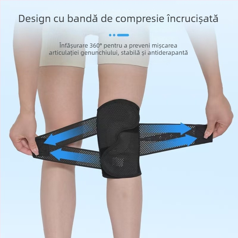 Genunchiere sportive, ușoare, reglabile, protecție pentru patelă și menisc, pentru ciclism, drumeții și baschet