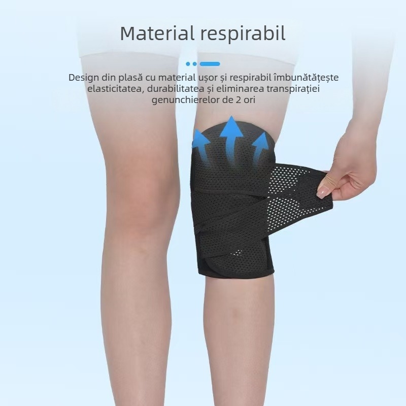 Genunchiere sportive, ușoare, reglabile, protecție pentru patelă și menisc, pentru ciclism, drumeții și baschet