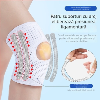 Orteză medicală pentru genunchi, protecție a meniscului, încălzire în alergare, stabilizare a rotulei, echipament de protecție pentru articulații.