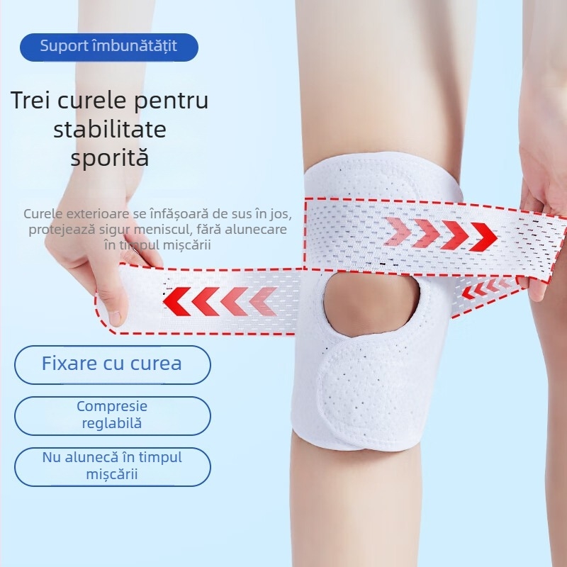 Orteză medicală pentru genunchi, protecție a meniscului, încălzire în alergare, stabilizare a rotulei, echipament de protecție pentru articulații.