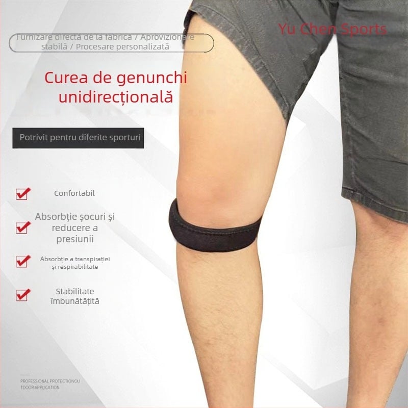 Curea patelară pentru genunchi – cauciuc SBR, protecție amortizantă a genunchiului, pentru alergare, ciclism, drumeții și fitness