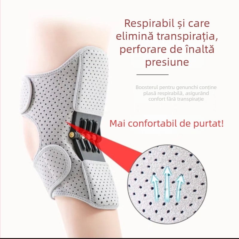 Protecție pentru genunchi și aparat de reabilitare a membrelor inferioare pentru vârstnici, facilitează urcarea scărilor, staționarea în picioare și genuflexiunile