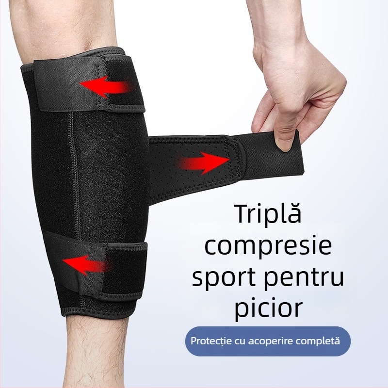 Protecție Spandex pentru gambe, respirabilă, înfășurabilă cu Velcro elastic, protecție sport pentru partea inferioară a piciorului