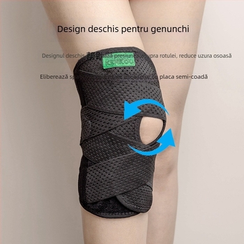 Protecții ușoare pentru genunchi, a 8-a generație, pentru bărbați și femei, protecție a patelatei pentru alergare și baschet, cu sprijin arcuit