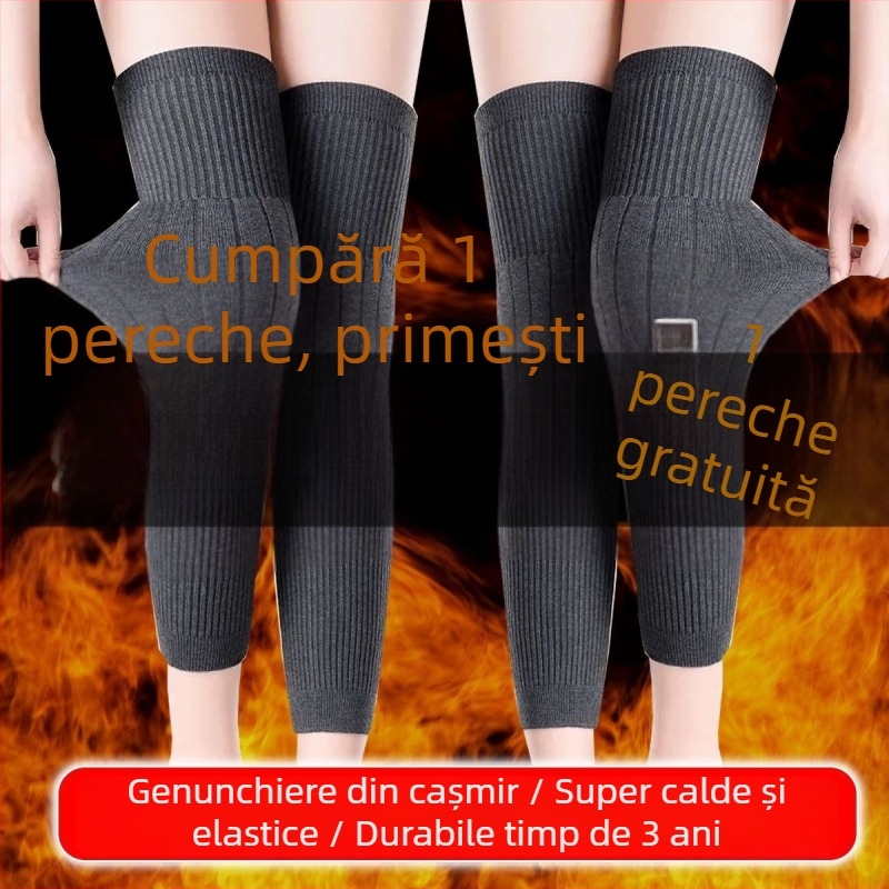 Genunchiere din cașmir, groase, prelungite, încălzire proprie pentru toamnă–iarna, unisex