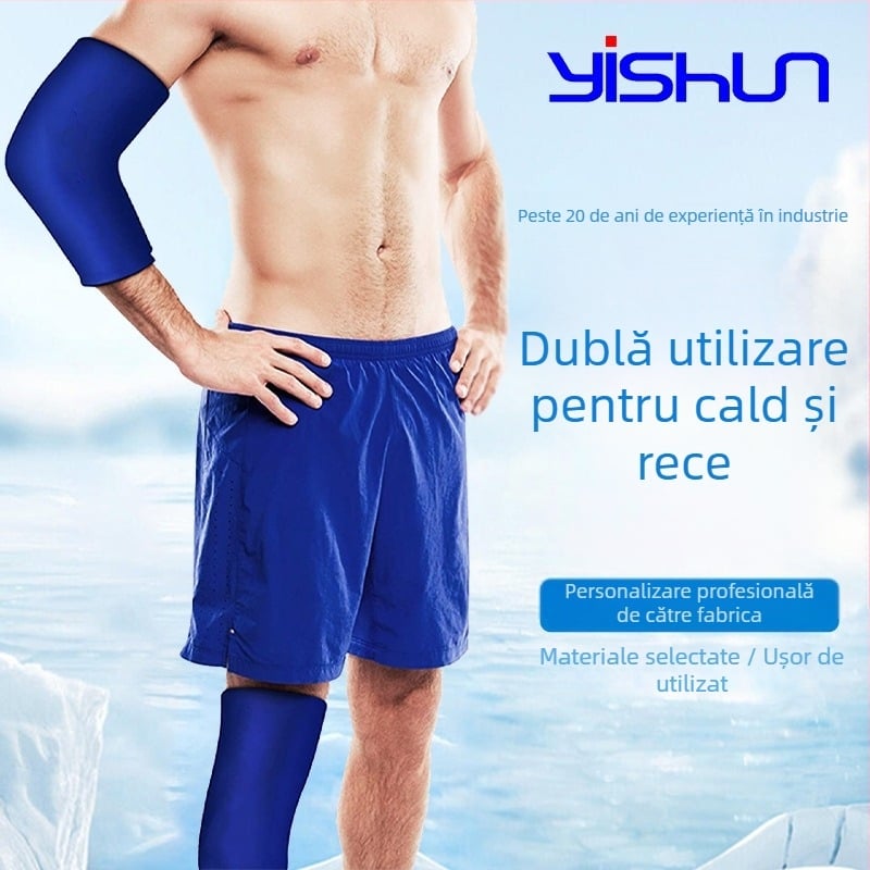 Manșetă sport cu gel pentru încheieturi și gambe – duală încălzire/rece, țesătură impermeabilă, logo personalizabil, unisex
