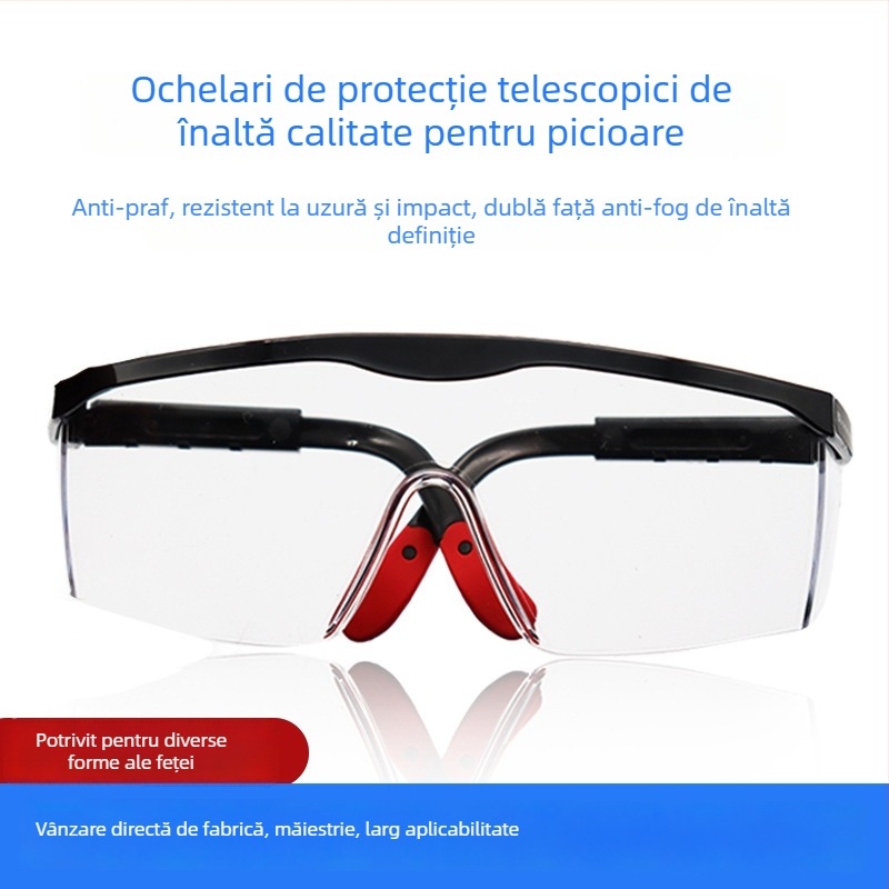 Ochelari de protecție K15, PP+PC, lentilă de 3 mm, ramă reglabilă în 3 trepte, anti-ceață, protecție UV, rezistență la impact