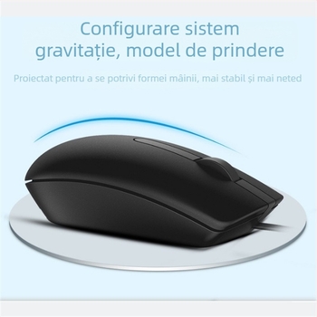 MS116 mouse cu fir USB, 1600 DPI, 3 butoane, cablu 1,8 m