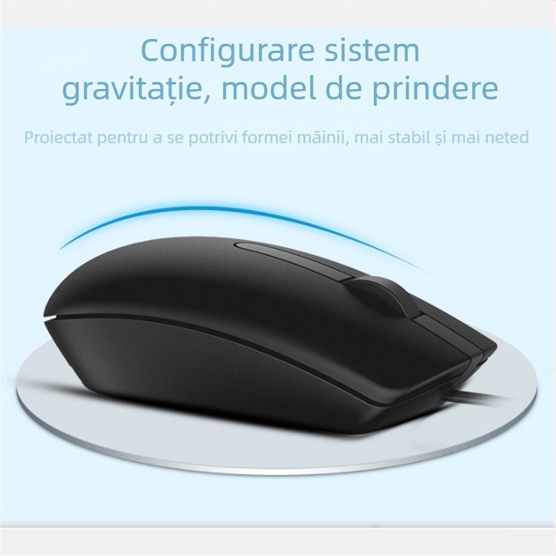 MS116 mouse cu fir USB, 1600 DPI, 3 butoane, cablu 1,8 m