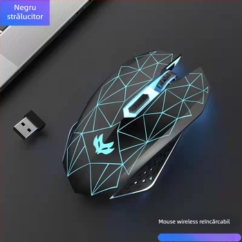 Mouse optic fără fir (1600 DPI, 2,4 GHz, USB, model T09)