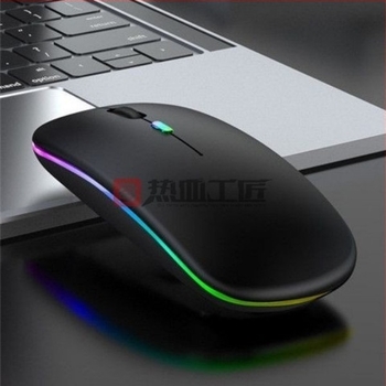 Mouse fără fir silențios, 2,4 GHz, iluminare duală, senzor laser, design ergonomic (DN03)