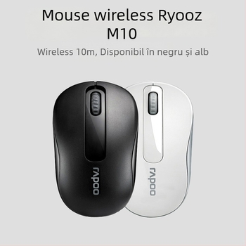Rapoo M10 Mouse Wireless, 2.4G, 2 Butoane, Rulare cu Roata Bidirecțională