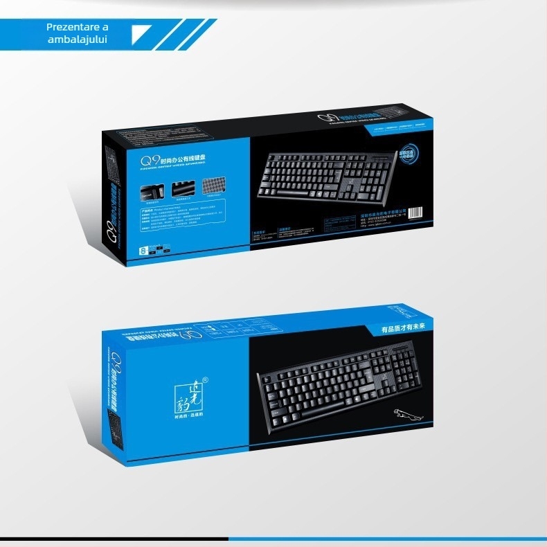 Tastatură cu fir, 104 taste, arhitectură Palace Pillar, corp din plastic, rezistentă la apă, compatibilitate generală