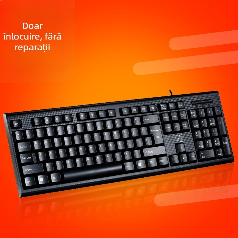 Tastatură cu fir, 104 taste, arhitectură Palace Pillar, corp din plastic, rezistentă la apă, compatibilitate generală