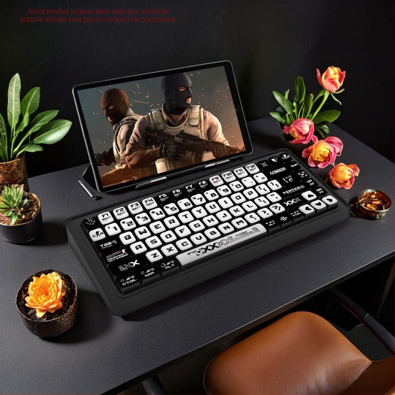 Set de capace SA înălțime pentru tastatură mecanică, imprimare prin sublimare, PBT, transparent pe toate laturile, stil puding, 125 taste