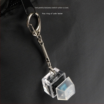 Tester pentru switch-uri de tastatură mecanică JKDK cu cheie Sugar Cube transparent, conectare prin cablu, personalizare suportată