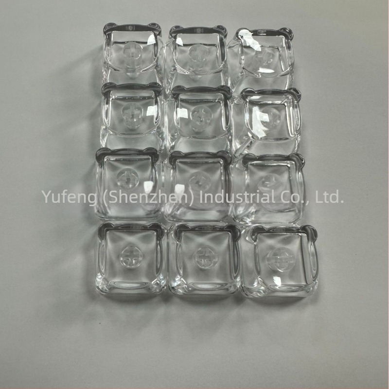 Capac de tastatură personalizat cu design Panda Head, material PC transparent, compatibil cu MOA switch magnetic, compatibil cu tastaturi mecanice universale