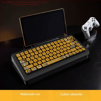 Capace de taste Pudding pentru tastatură mecanică, material PBT cu PC transparent, transparent pe toate fețele, imprimare prin sublimare, model Tybt40 graffiti 20250529, garanție 1 an