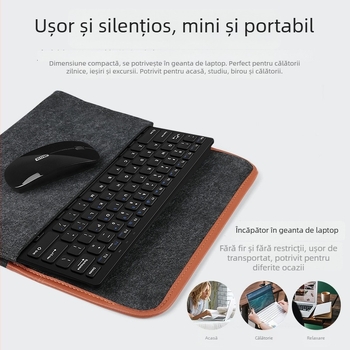 Set tastatură și mouse wireless, 78 taste, funcționare silențioasă, carcasa ABS, conectare la un singur dispozitiv, alimentare cu baterie