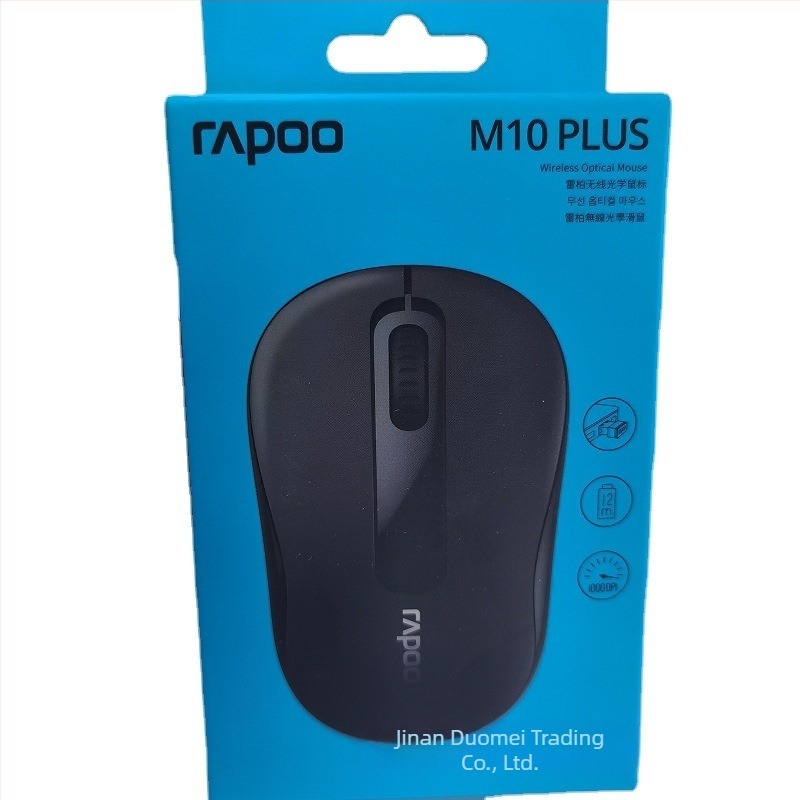 Rapoo M10 Plus mouse optic wireless, 2.4GHz USB, 1000dpi, ergonomic, alimentat de o baterie AA